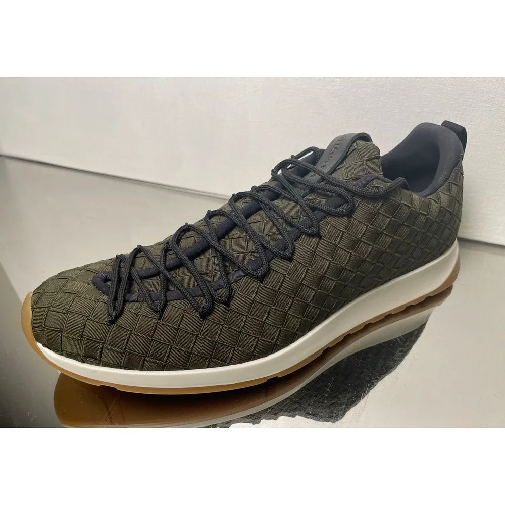 Bottega Veneta 609915 Men's Green Intrecciato nylon Speedster‎ Sneakers, size 40